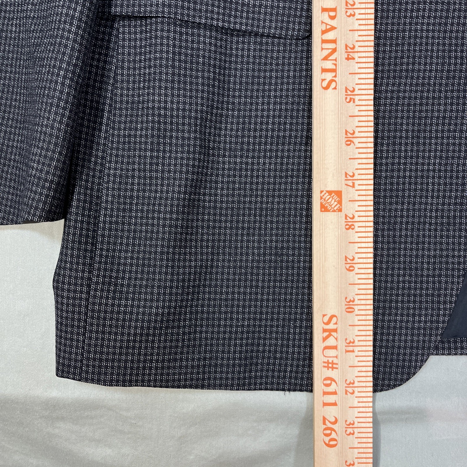 Canali Mens Wool Micro Check Textured Weave Black Blazer Jacket EU 50 /US 40R