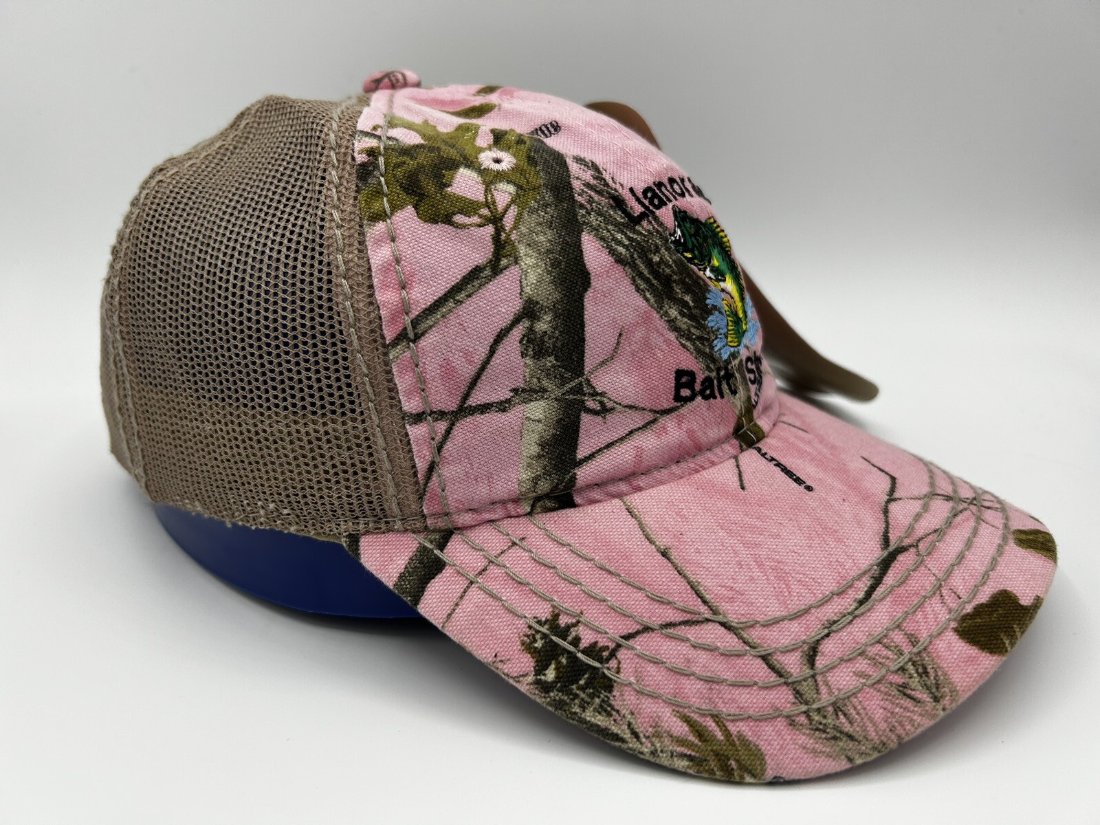 Llanorado Bait Shop Kingsland TX Cap Hat Women Pink Camo Mesh Adjustable New
