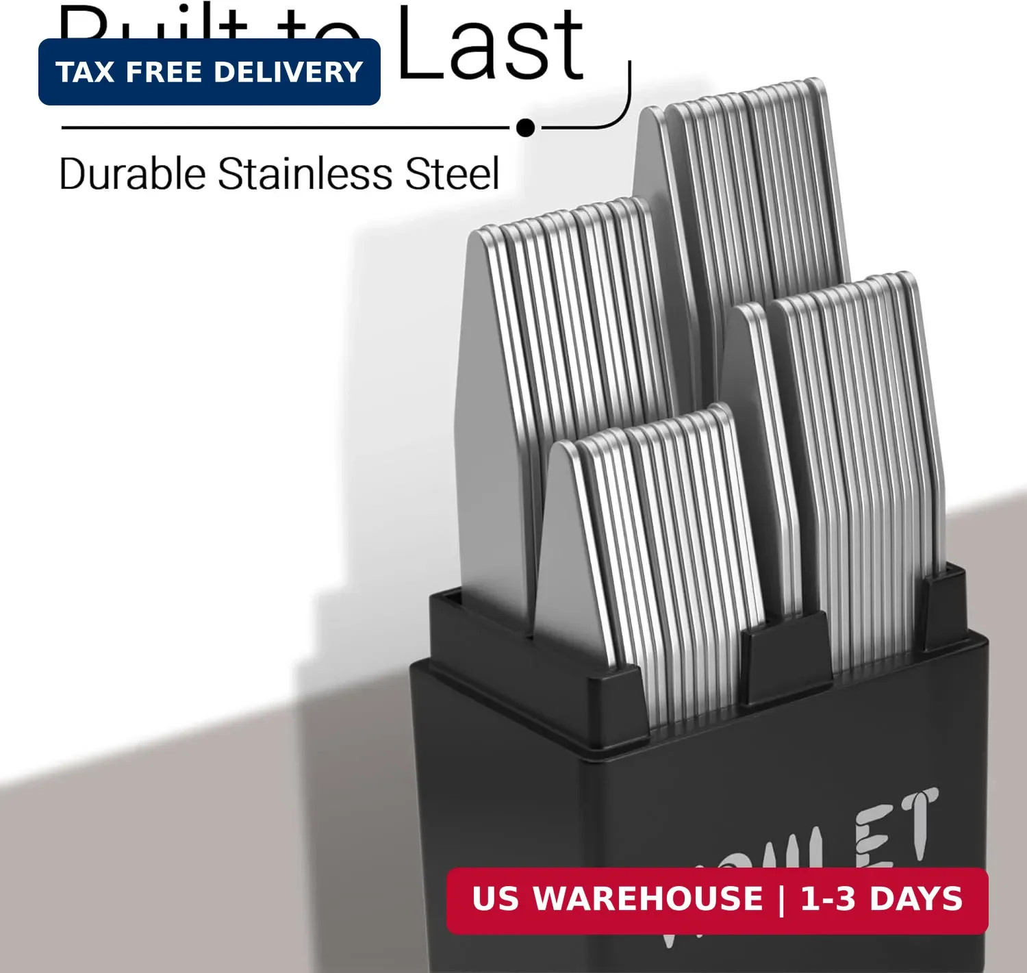 Collar Stays – 56-Piece Set in 4 Sizes with Precision Case – Gift for Sharp-Dres