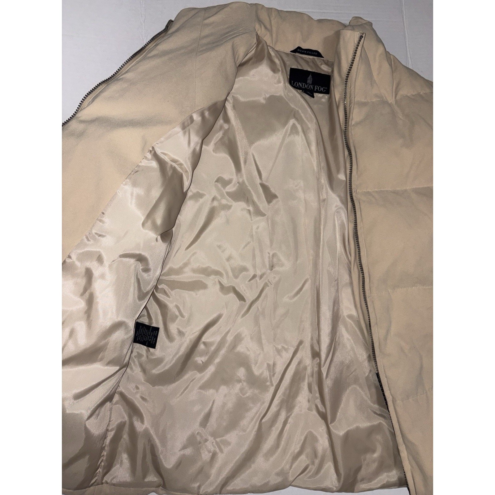 London Fog Puffer Jacket High Collar Full Zip Women’s Size XL