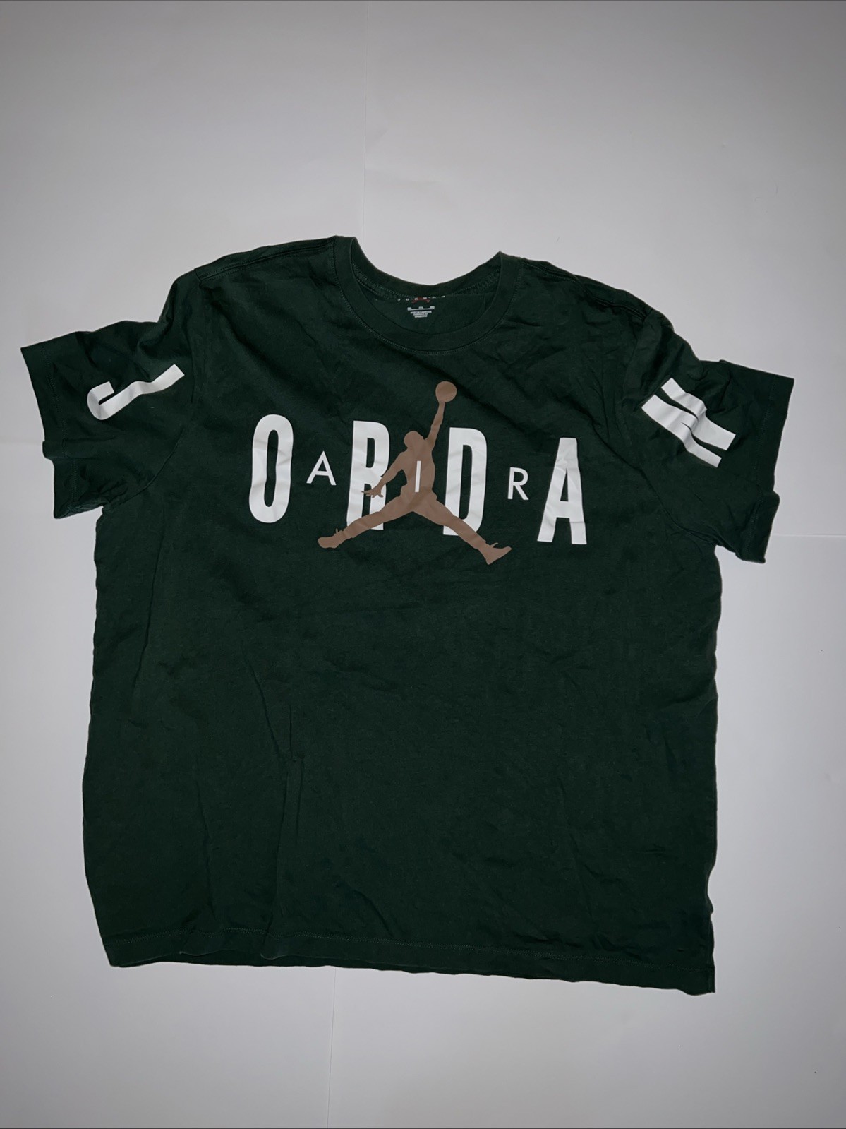 Air Jordan Green Logo T-Shirt Basketball Print size XXXL 3x Brand