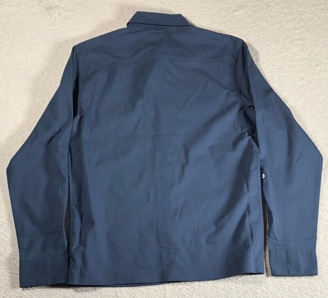 NWT Wrangler Outdoor All Season Men’s Shirt Regular Navy Blue Stretch Cotton S