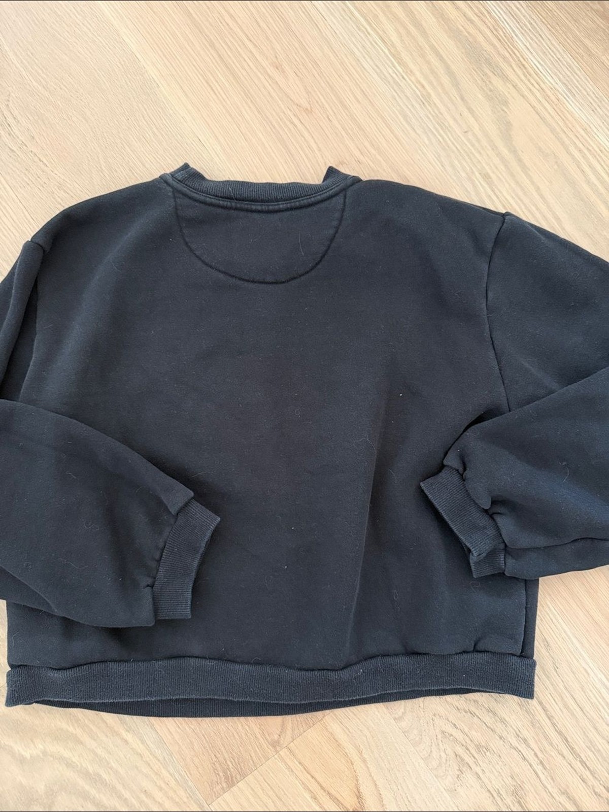 Lounge Apparel Black Embroidered Logo Crewneck Sweatshirt Size M