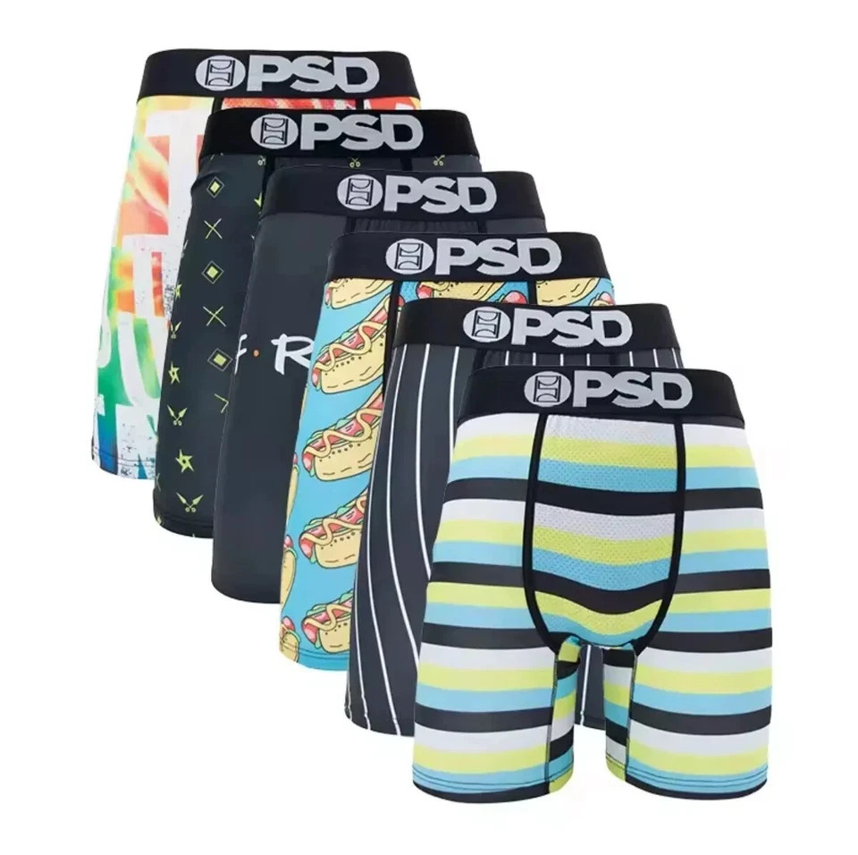 6-Piece PSD Underwear Briefs Set – 14 Style Options, Comfortable Men’s Boxers