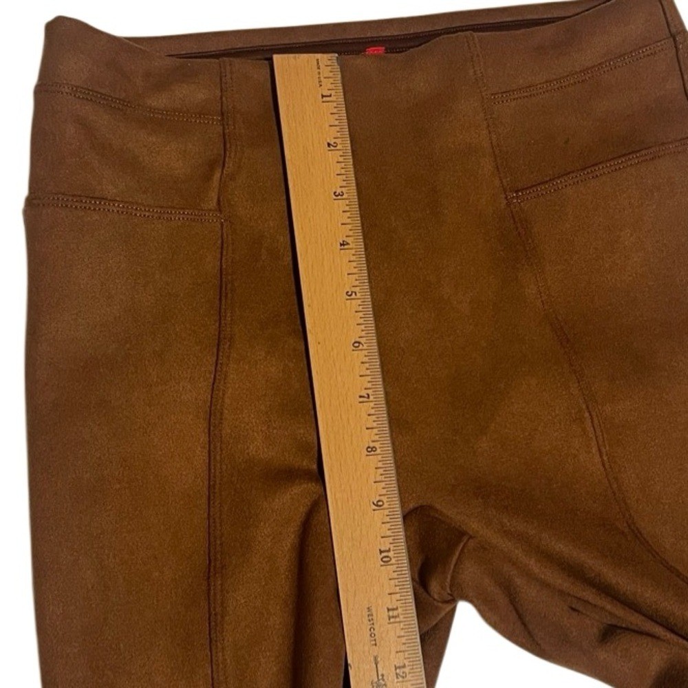 SPANX Rich Caramel Brown Faux Suede Pull On Leggings Size Small