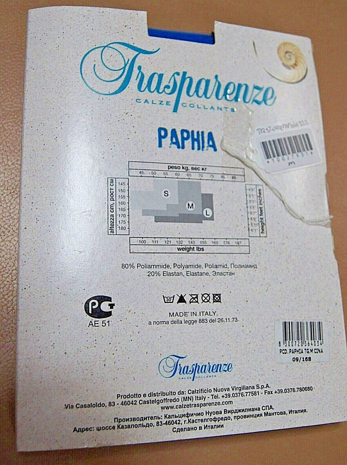 Trasparenze Paphia Cina Blue Lycra Footless Tights