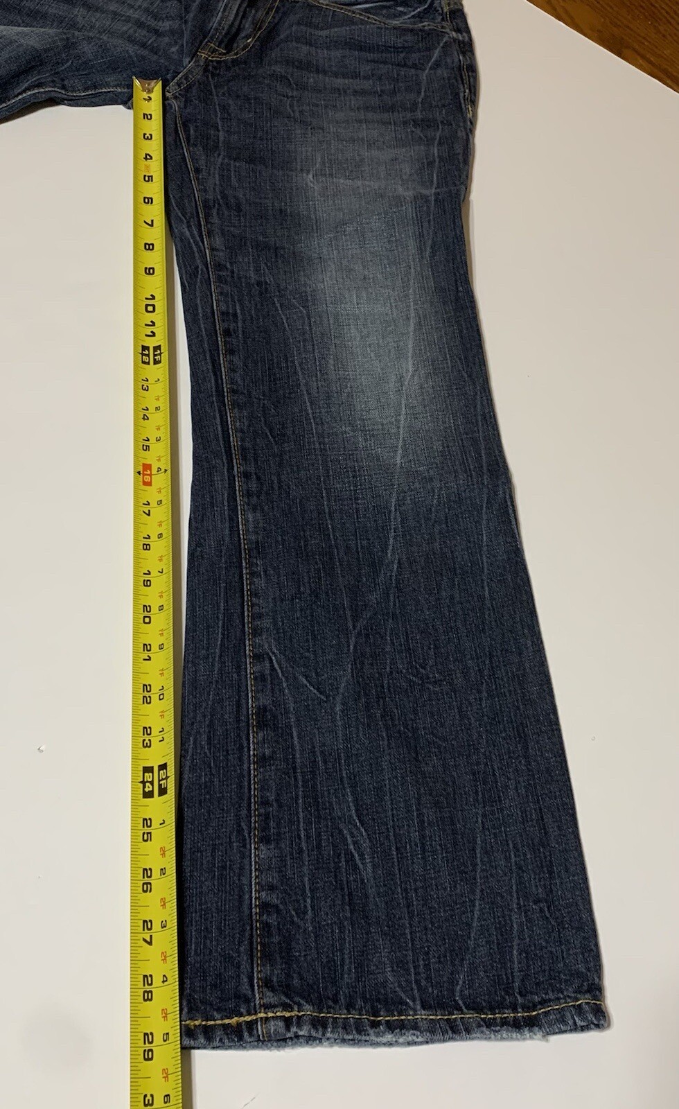 American Eagle Original Straight Jeans Mens Measures 30×29 Whiskers Fade Lines