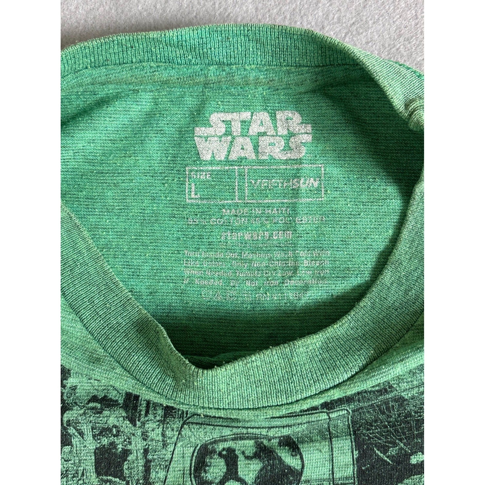 Star Wars R2-D2 Graphic T-Shirt Mens Large Fifth Sun Heather Green Short Sleeve