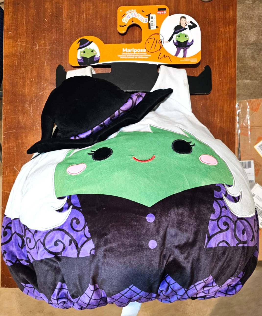 Squishmallow Mariposa Childs Costume One size fits most