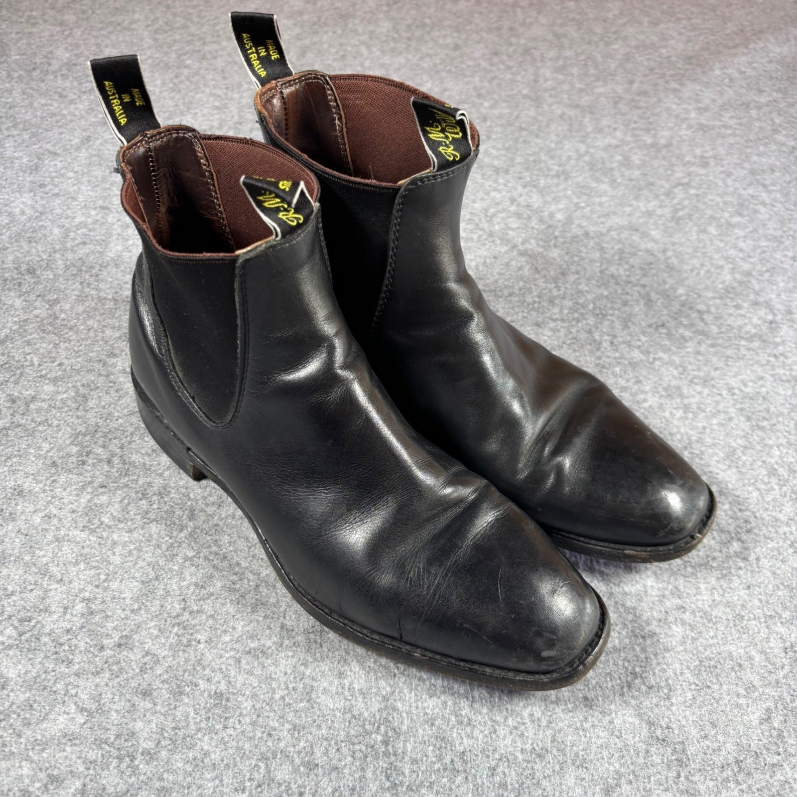 RM Williams Comfort Craftsman Black Leather Chelsea Boots Men Size 10 Australia