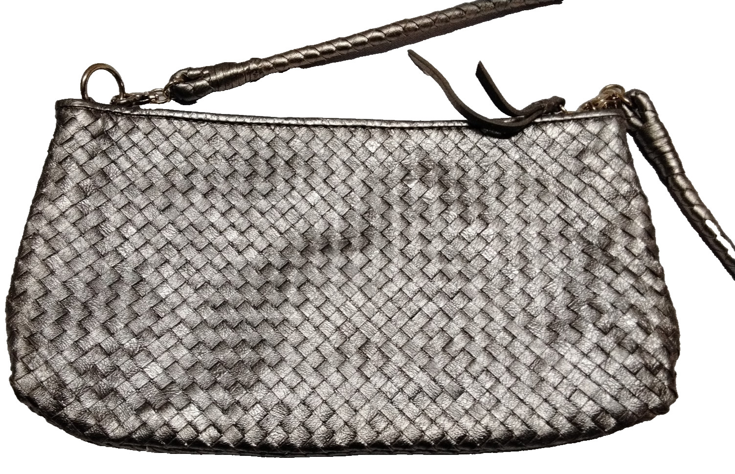 ELLIOT LUCCA Gold Metallic Woven Leather Crossbody Bag