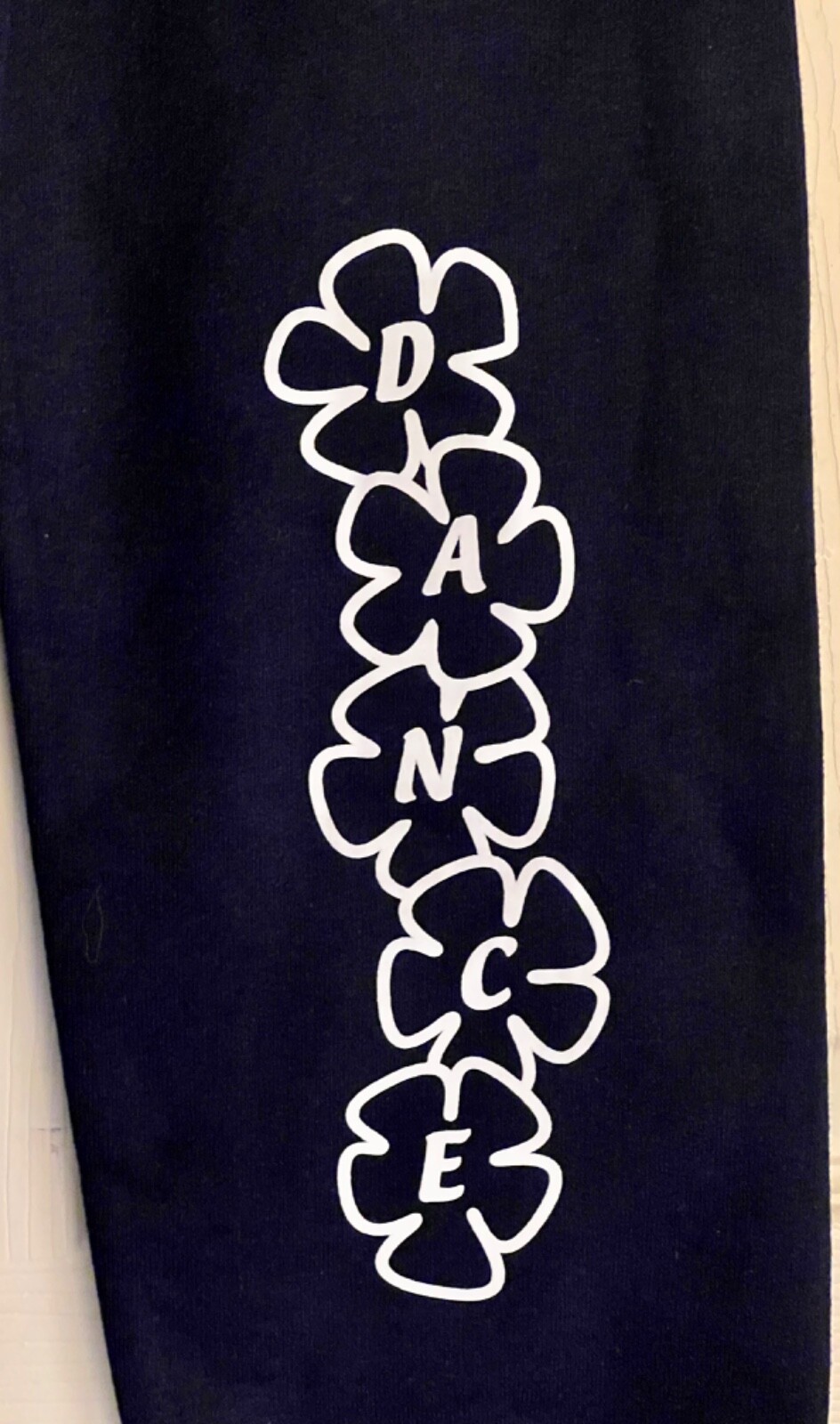 GK “DANCE” GRAPHIC CHILD SMALL NAVY COTTON/POLY ATHLETIC LOUNGE SWEATPANTS Sz CS