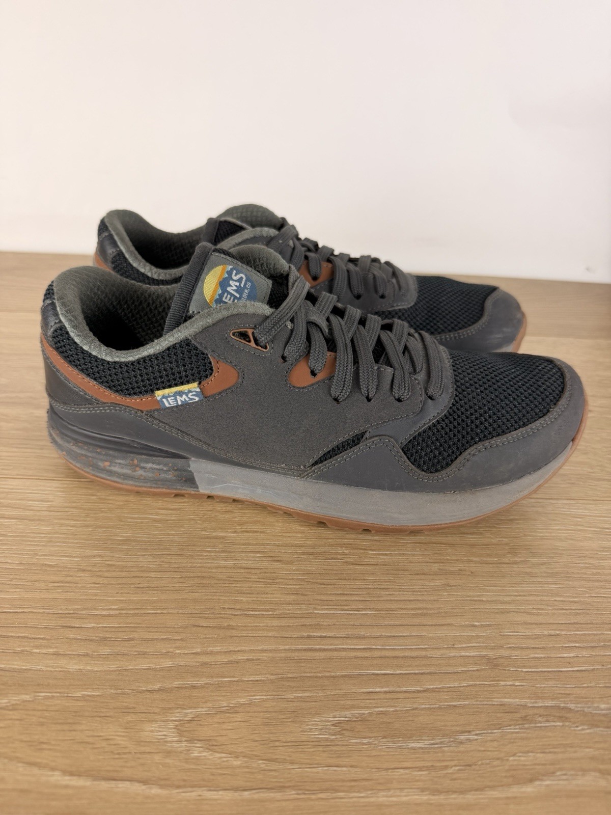 Lems Trailhead Shoes Mens 8 D Stormy Night Gray Hiking Trail Minimalist Sneakers