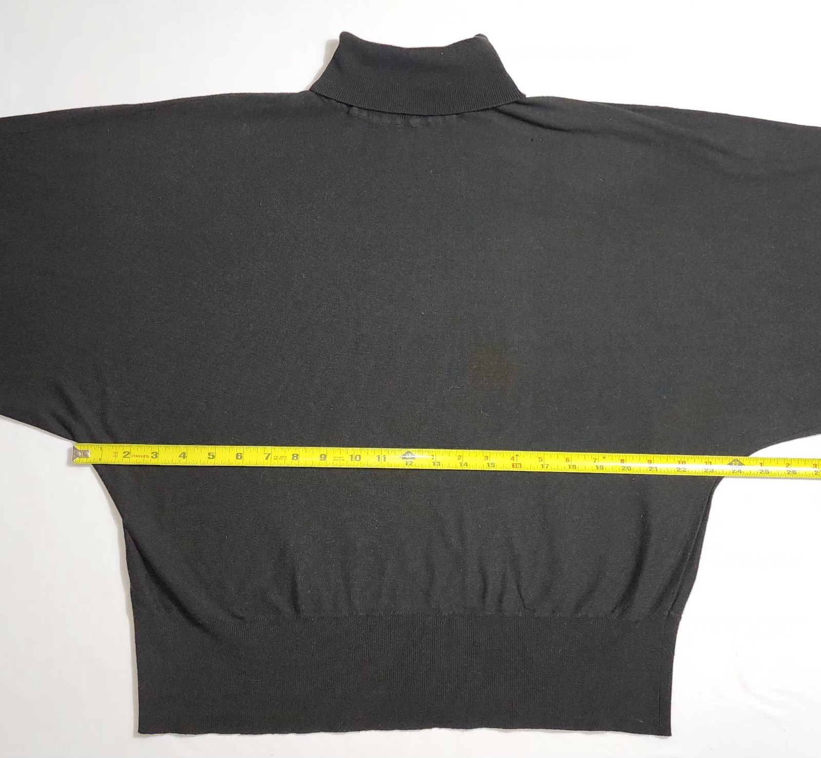 Cable & Gauge 2XL black lightweight turtleneck Top oversize dolman batwing Sleev