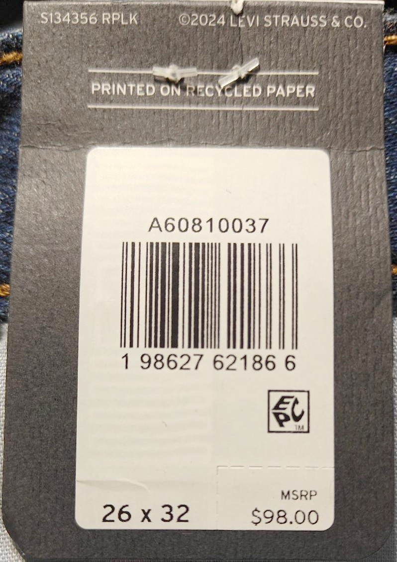 NWT Levi’s Premium Women’s Ribcage Wide Leg Women’s Jeans 26×32 A60810037