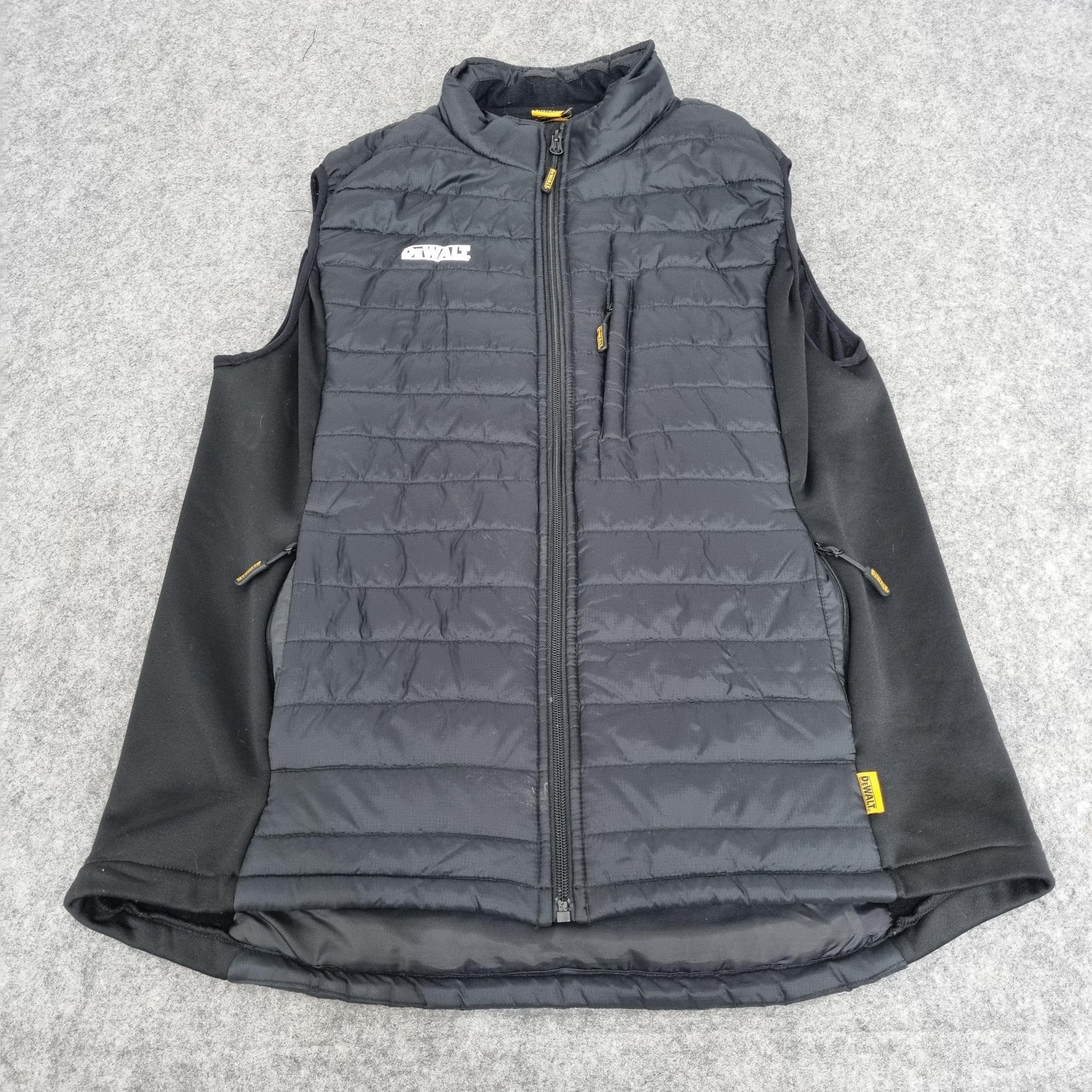DeWalt Gilet Mens XL Black Force Quilted Vest Bodywarmer Hybrid Work