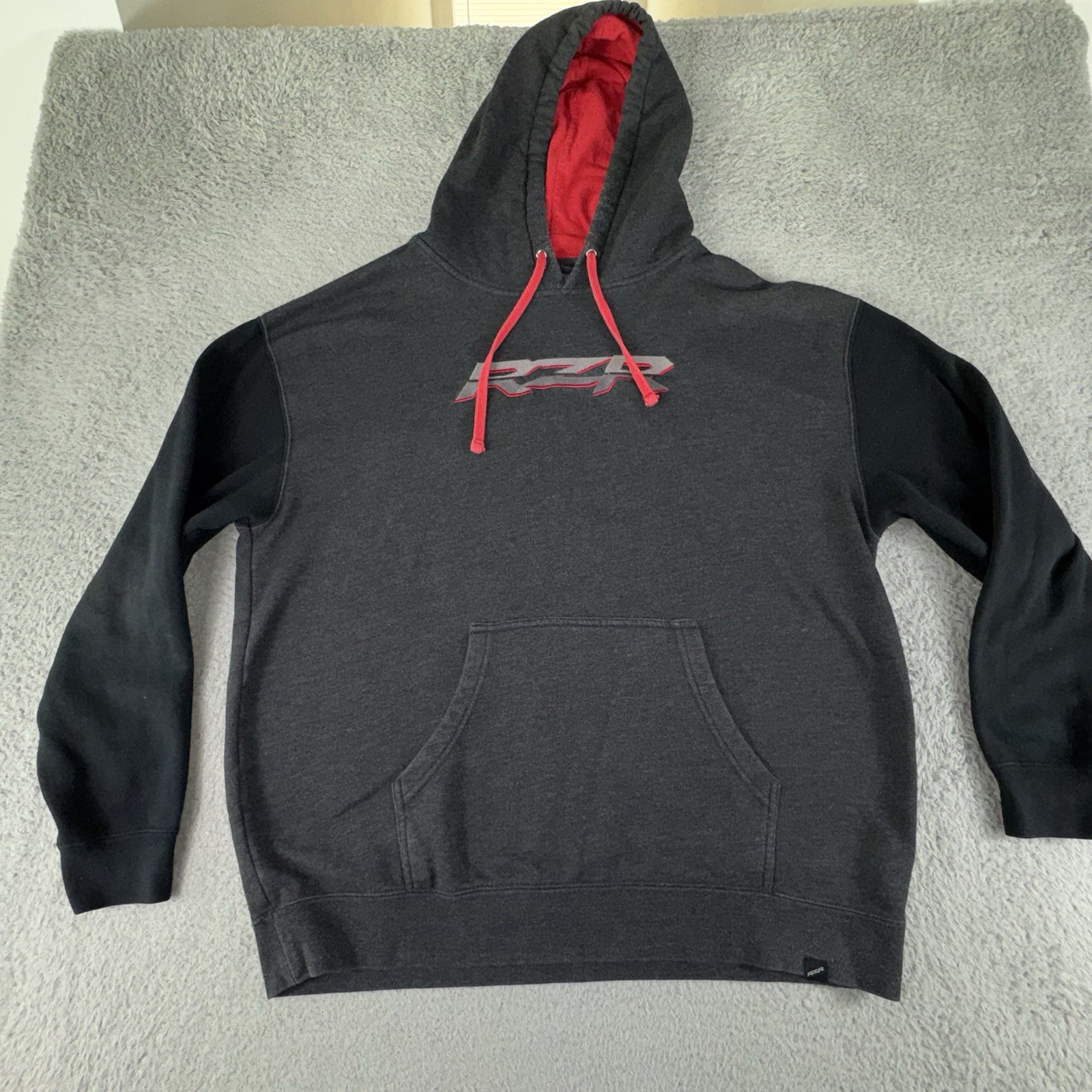 Polaris RZR Racing Hoodie Sweatshirt XL Gray Red SxS Slingshot Off Road