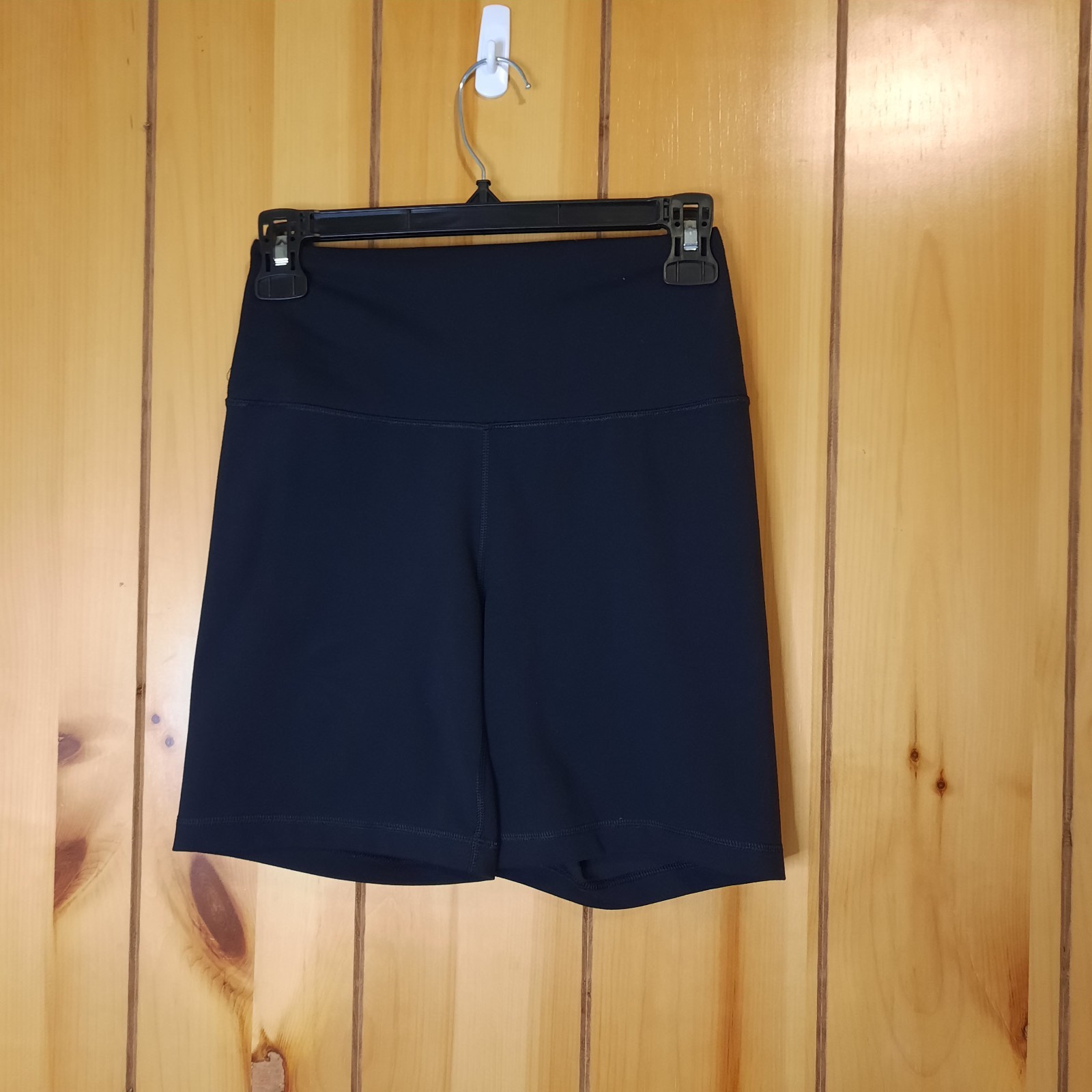 Yogalicious Lux Everyday 7″ Bike Shorts Black Women’s Size Med Polyester Spandex