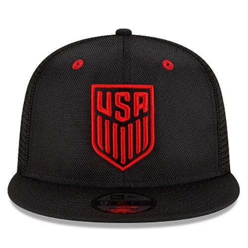 New Era U.S.A Soccer National Team Snapback Hat Black Trucker Mesh Back Cap
