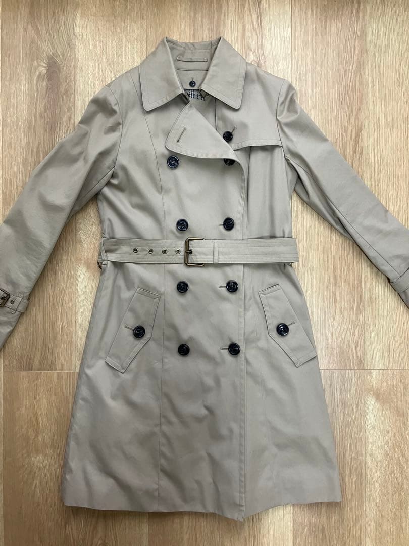 Burberry Blue Label Trench Coat with Liner Check 38