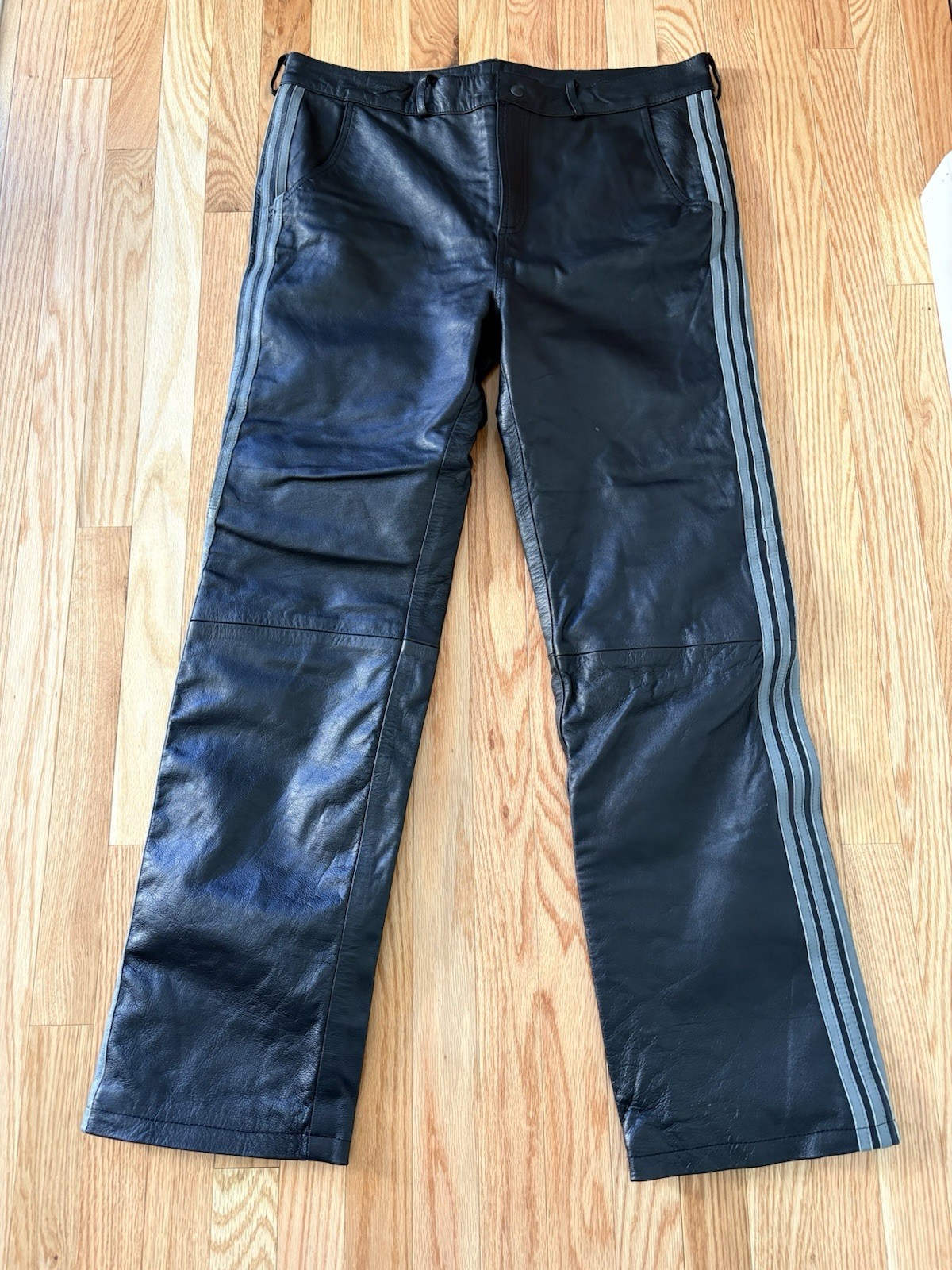 Vale Kill Bill Moto Faux Leather Track Pants Black Size 36 EUC