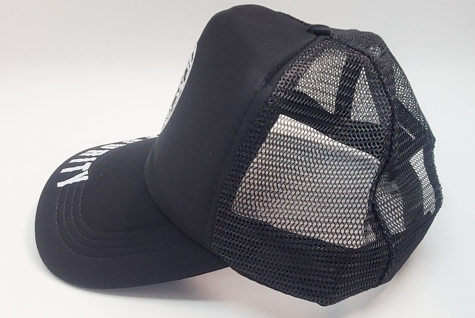 Security Cap Black Trucker Black Foam High Quality Officer Guard New Adjustable