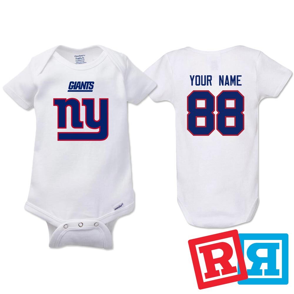 Personalized New York Giants Gerber Baby Onesie® Cotton Custom Bodysuit
