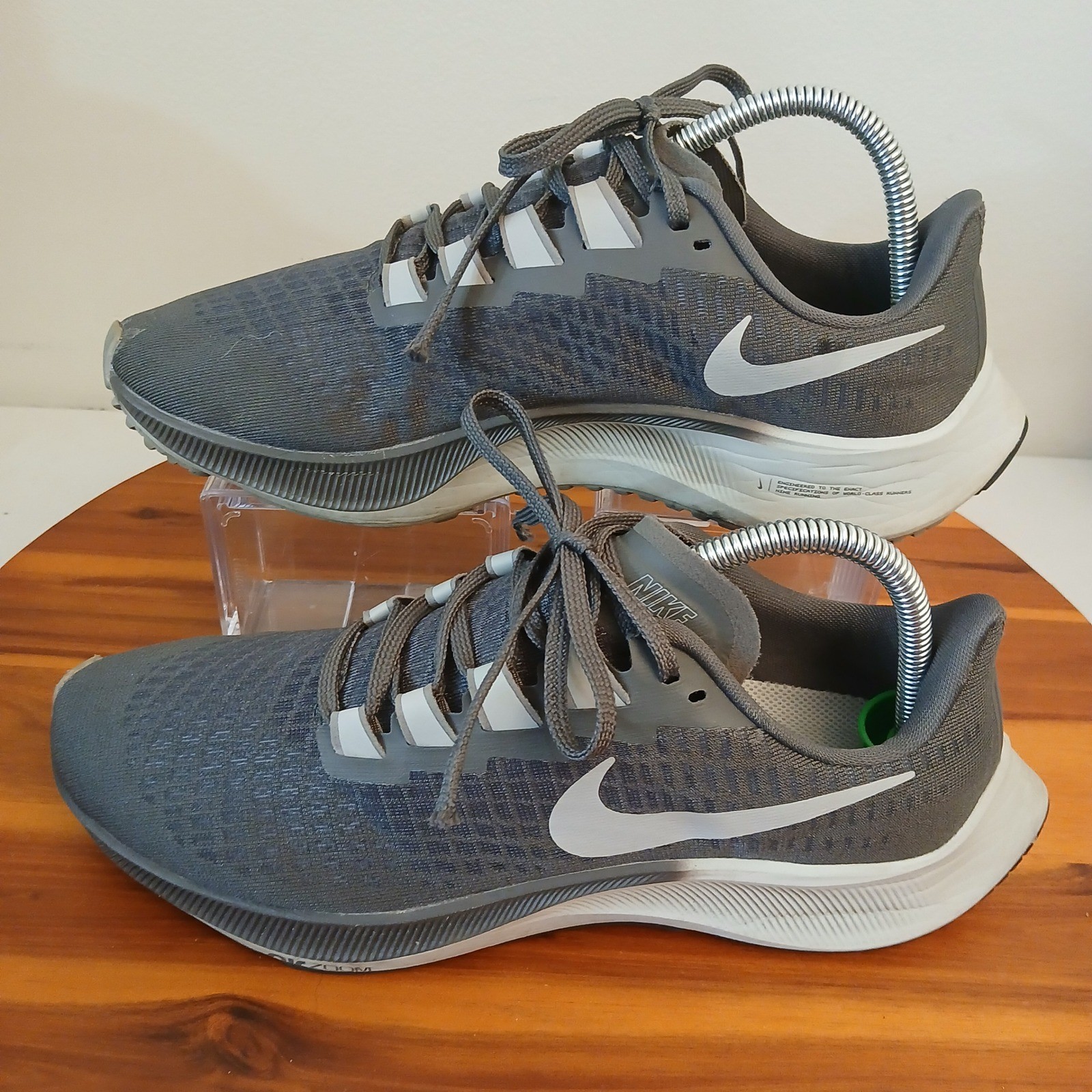 Nike Air Zoom Pegasus 37 Men 8.5 Grey Running Shoes Sneakers BQ9646-009