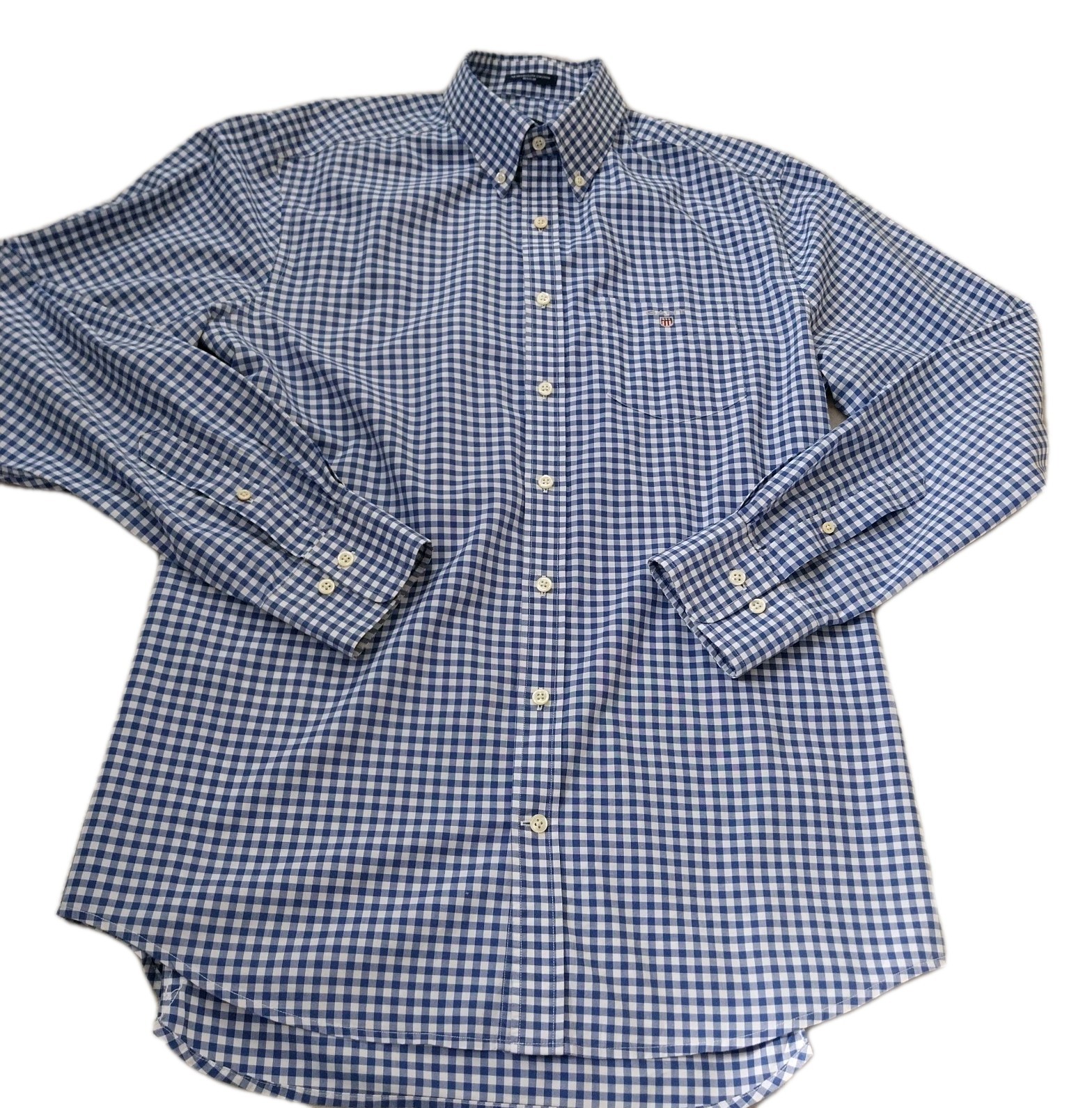 Gant Gingham Shirt Mens Size M The Broadcloth Regular Fit Long Sleeve