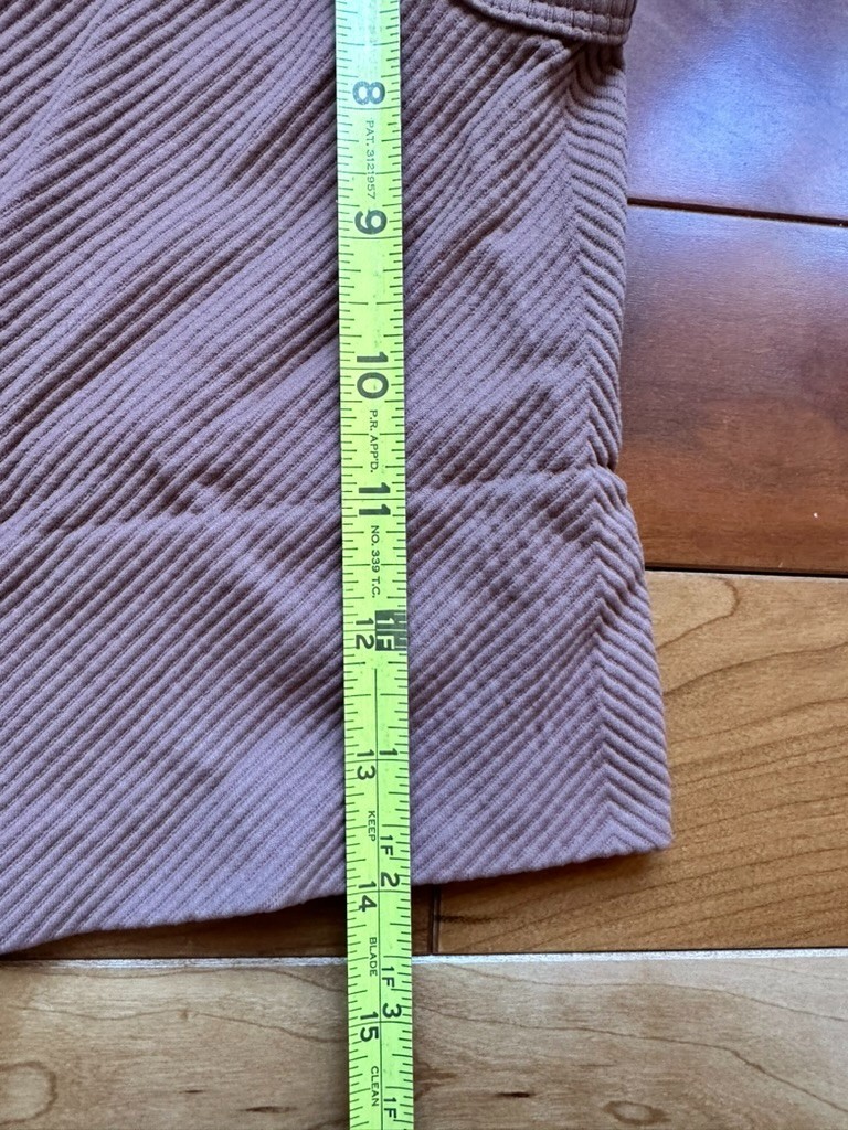 Mahina Brown Chevron Ribbed Crop Top Sleeveless Scoop Neck Tank OS NS7801