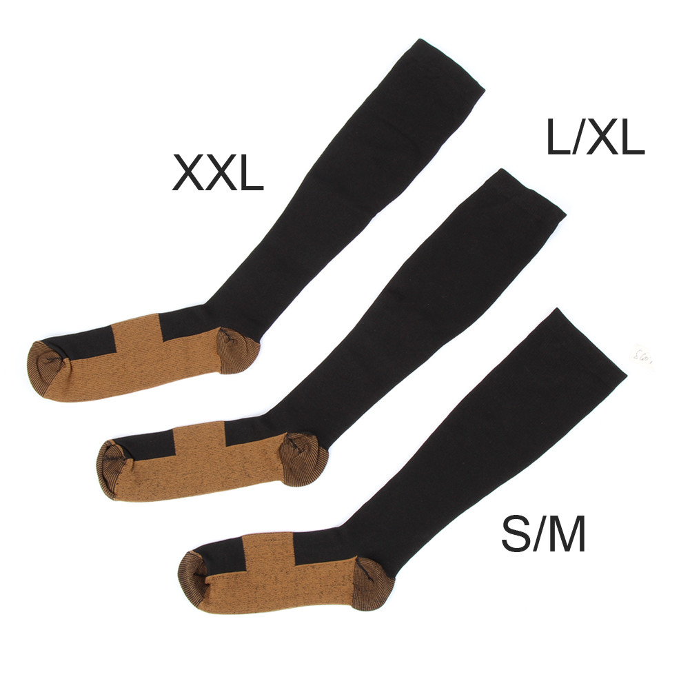 5 Pairs Copper Compression Socks 20-30mmHg Graduated Support Men’s Women’s