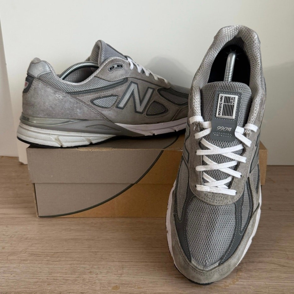 New Balance 990 V4 Grey/White Men Sneakers U990GR4- SZ 12 D
