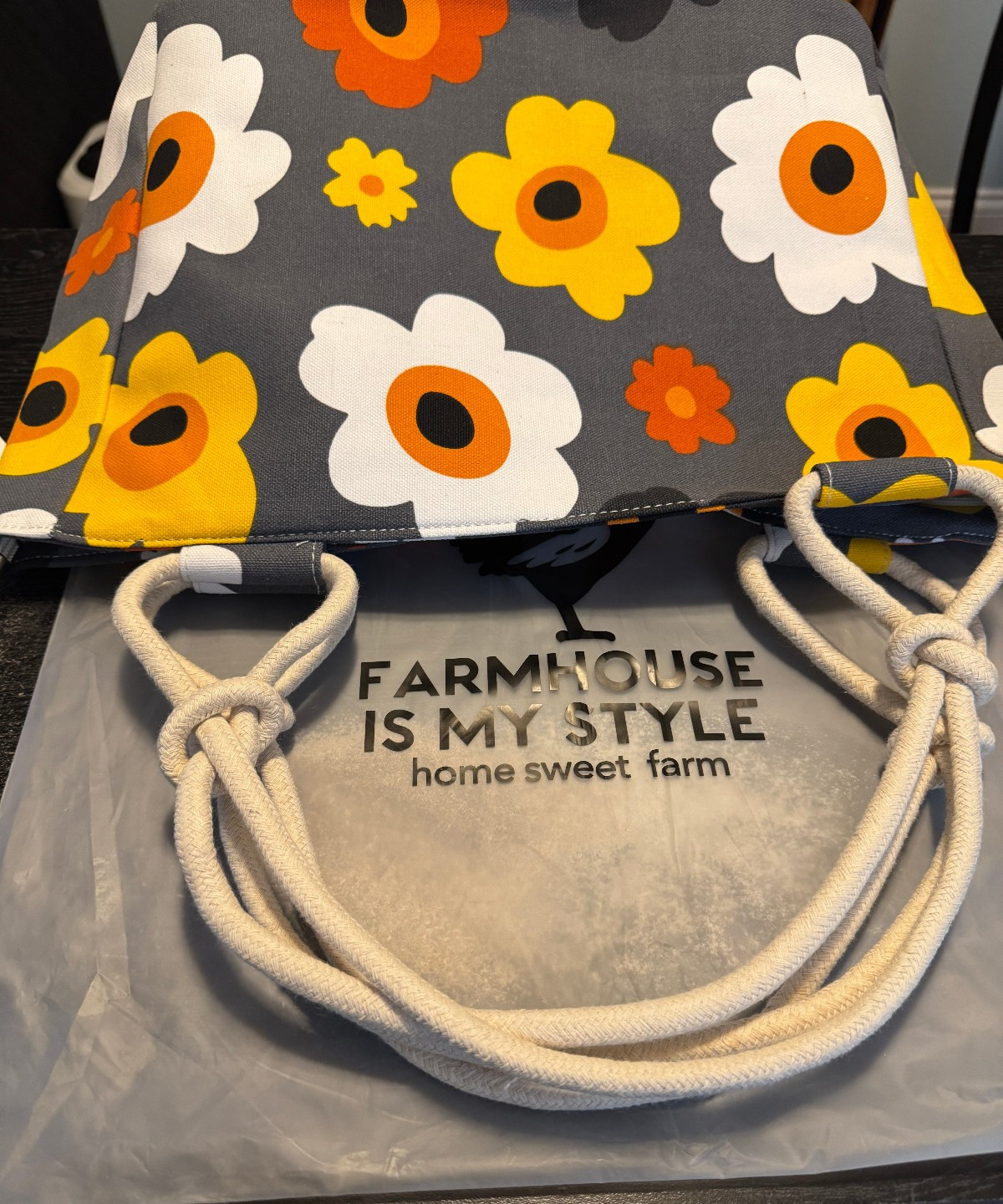 Farmhouse is my Style Handbag Colorful Flower Print