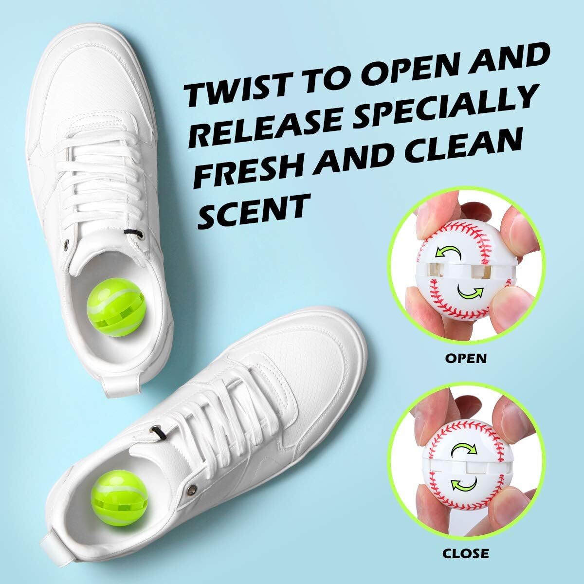 TUFFEN Shoe Deodorizer Balls Sneaker Reusable Effective Remove Odors Balls 8 PCS
