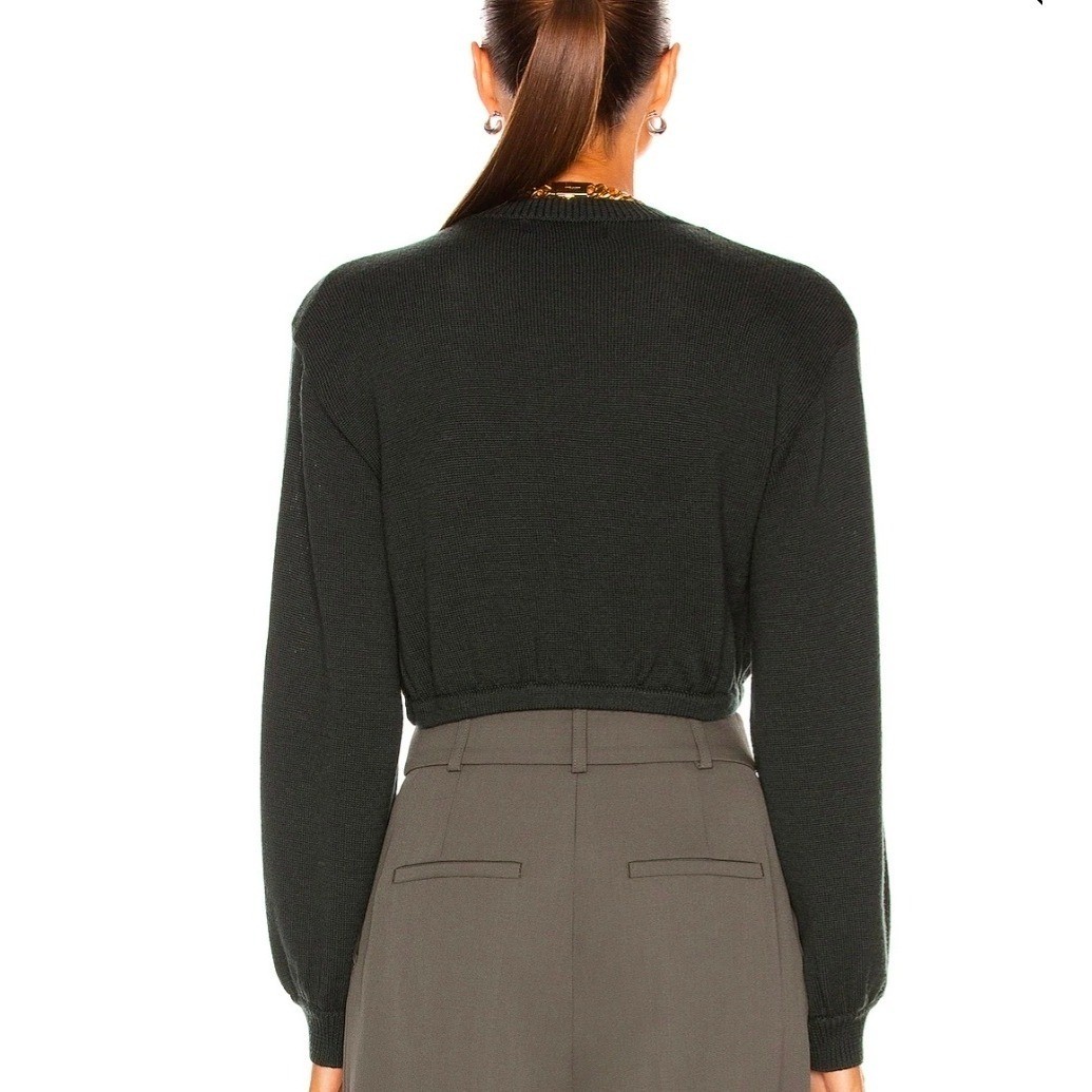Atoir Size 10 The Storm Knit Wool Atlantic Green Cropped Sweater Hand Wash