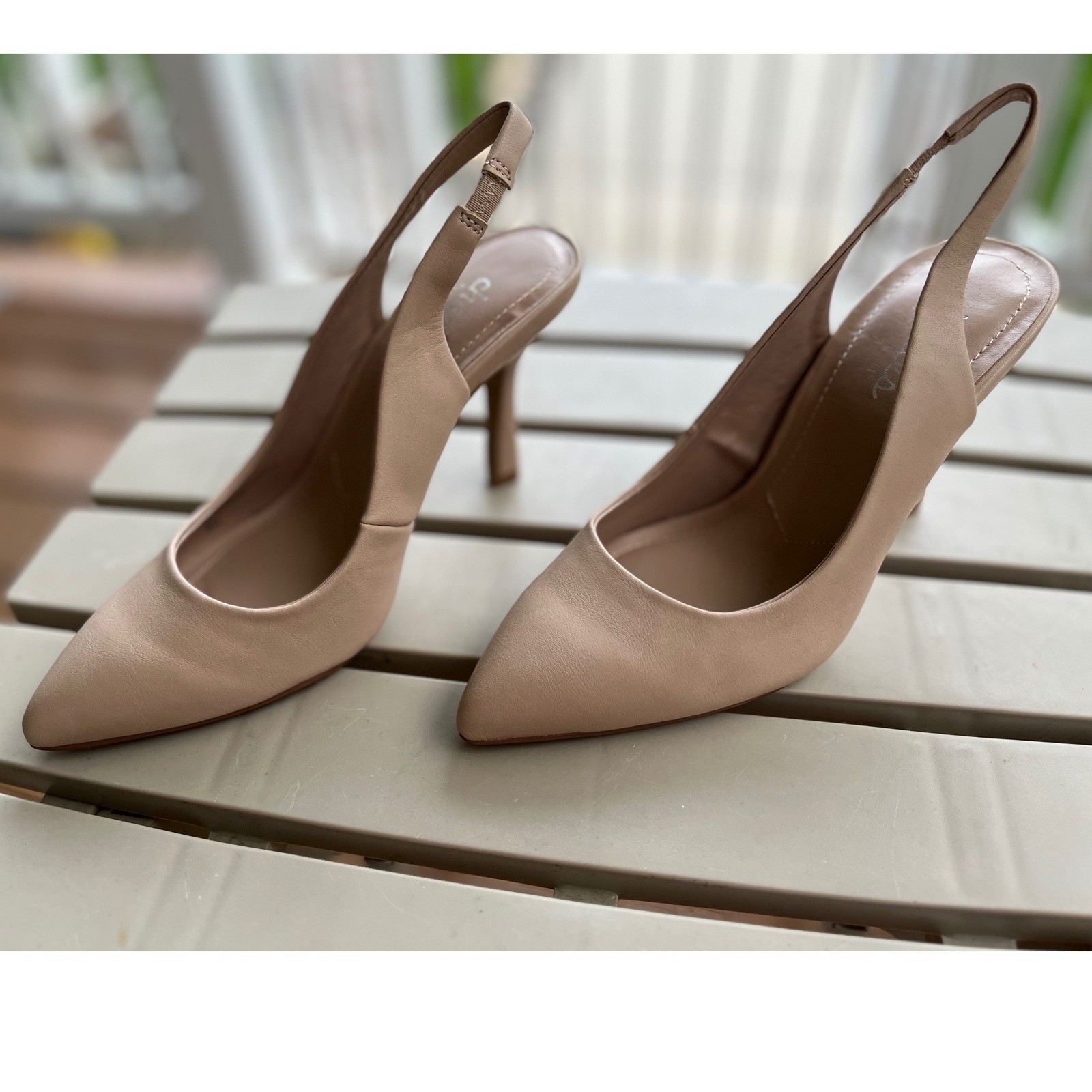 Charles by Charles David Impower Nude Smooth Slingback Pumps Heels 5M