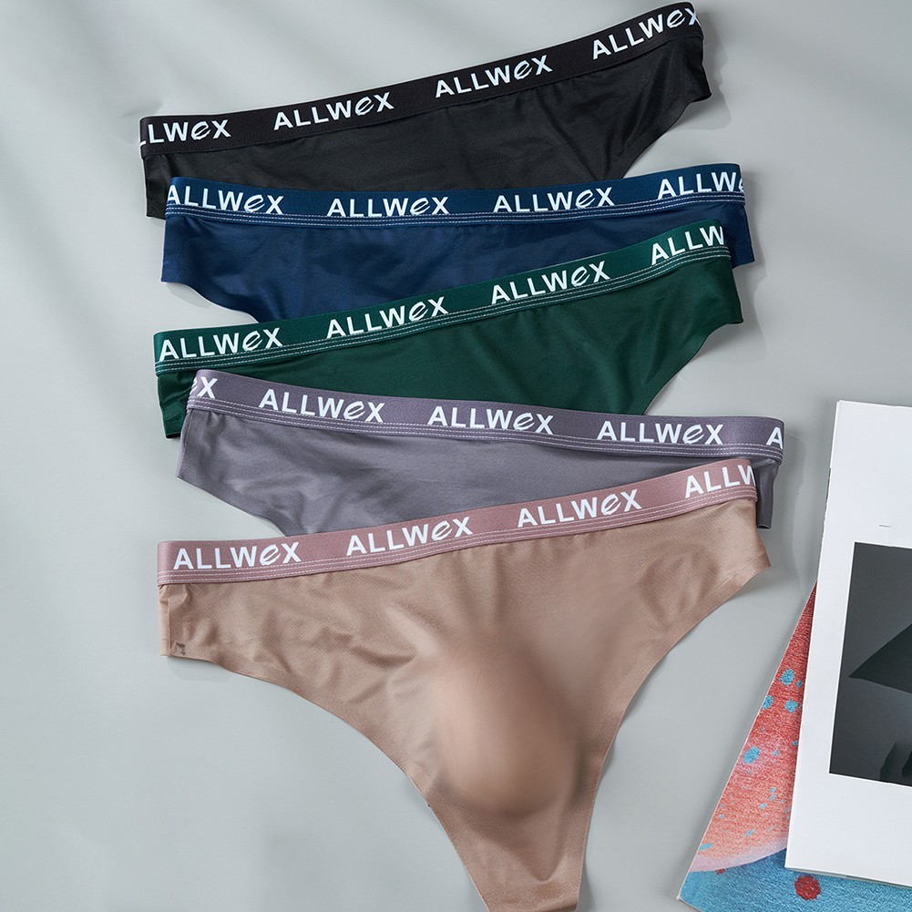 Men Ice Silk Smooth Underwear Bulge Pouch Seamless Knickers G-string Thongs New