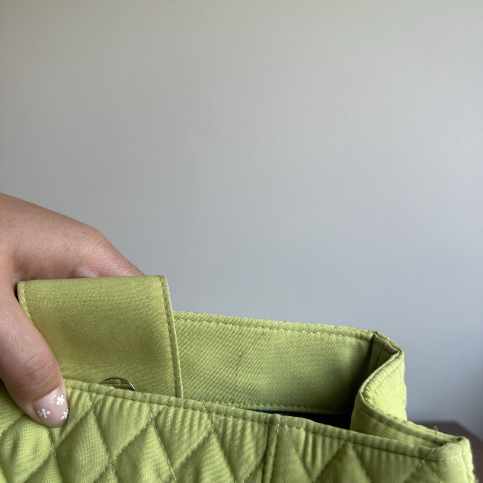 Vera Bradley Microfiber Tote Bag – Lime Green/Apple Green