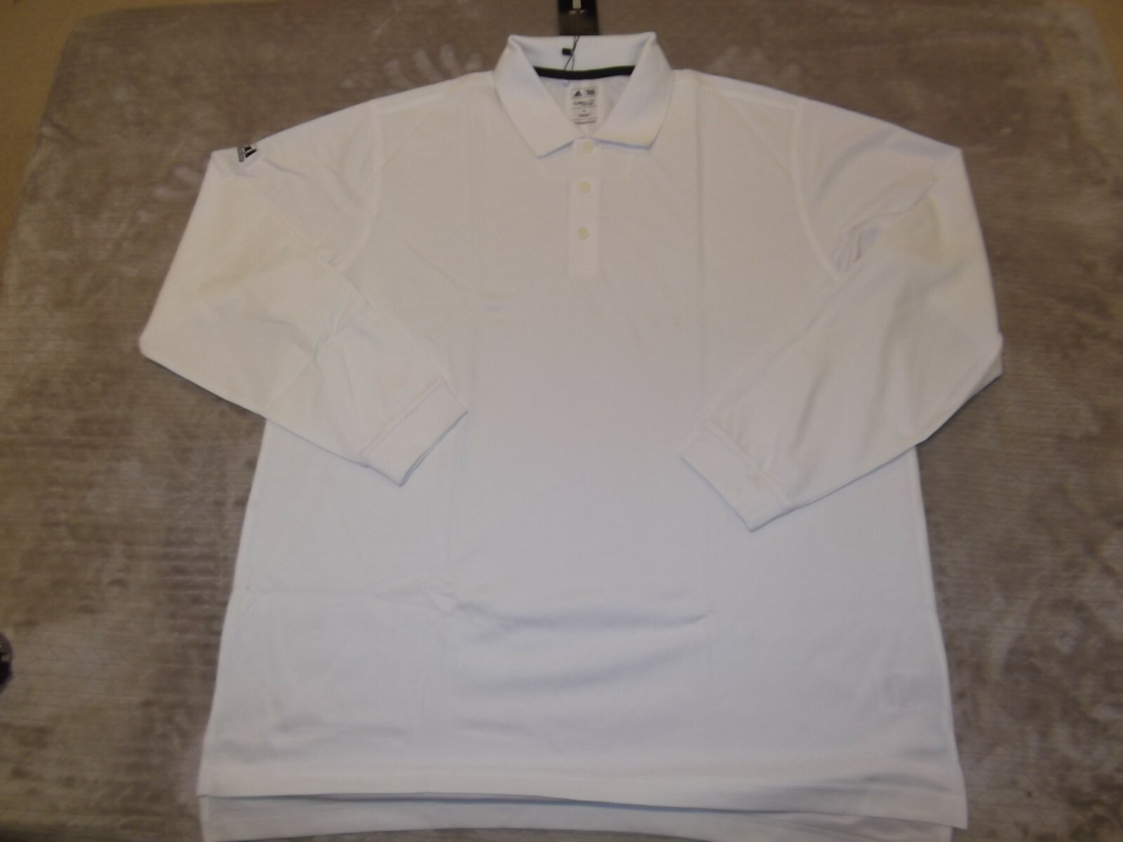 Adidas ClimaLite Long Sleeve Polo – XL – Cotton Poly Blend – NEW in PLASTIC