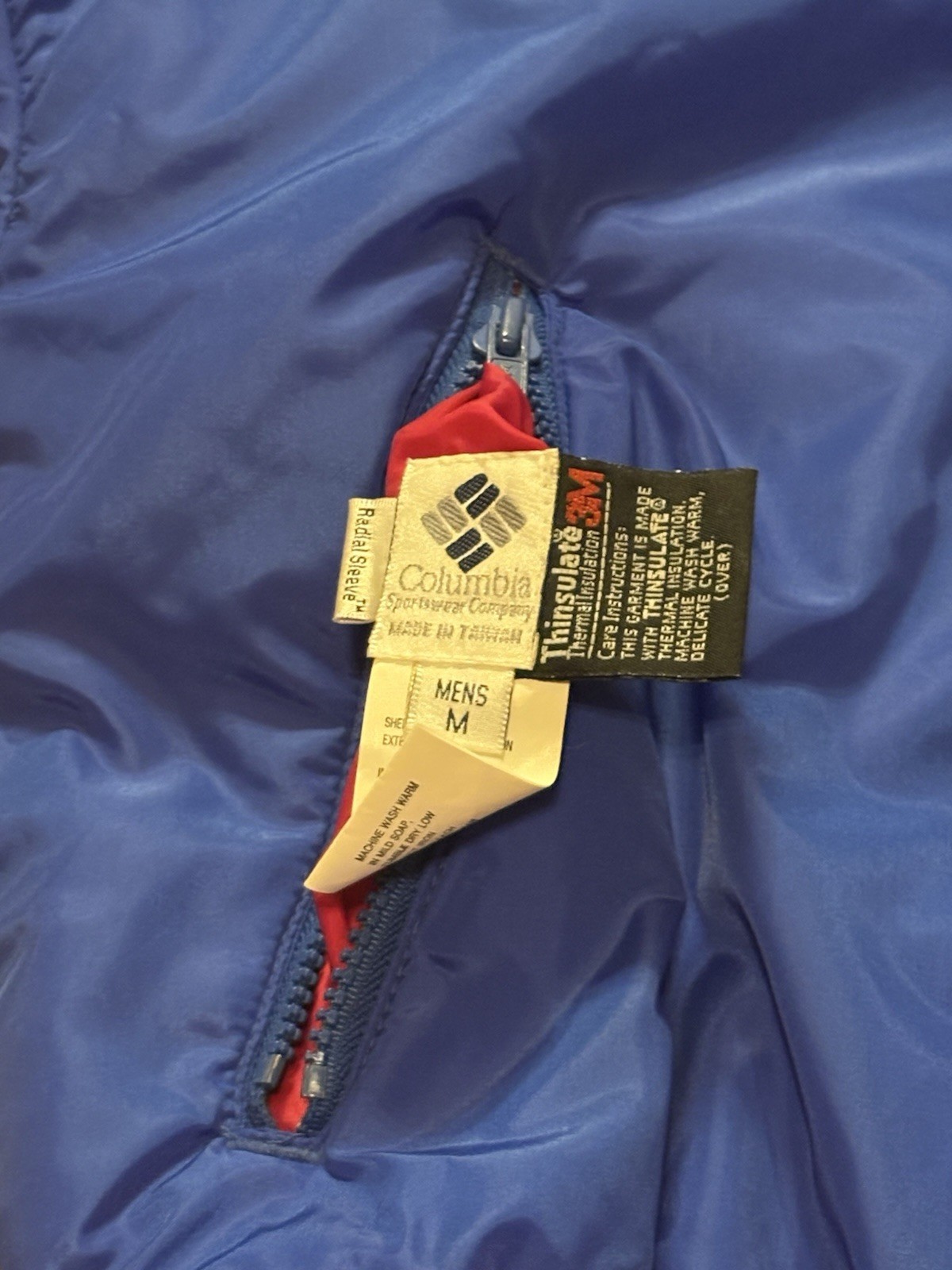 Vintage Columbia Reversible Ski Jacket Thinsulate Men’s M Blue/Red