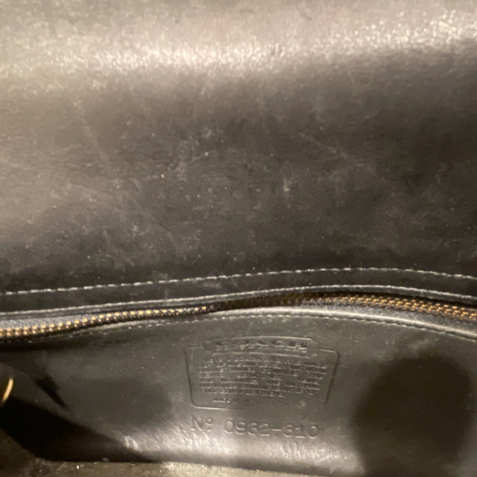 Vintage Coach Black Leather Shoulder Bag Gold Hardware Turn Lock Buckle Accent