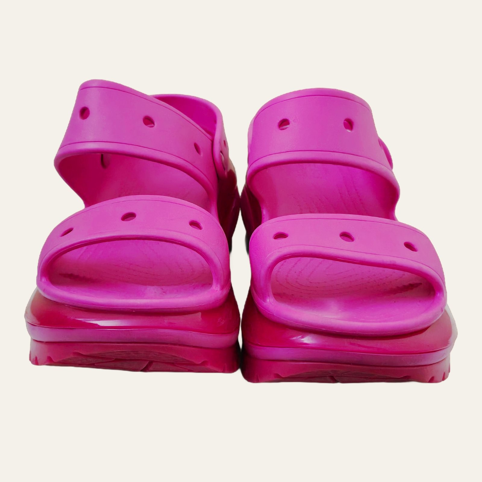 Crocs Classic Mega Crush Sandal Platform Slide Juice Pink Size 12 Men 14 Womens
