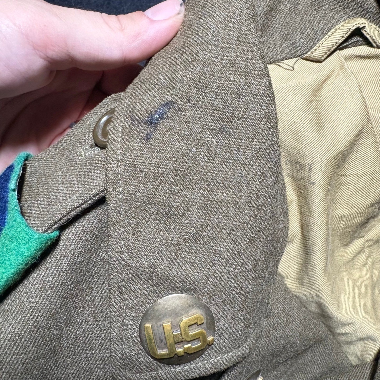 Vintage Korean War US Army Ike Jacket 8th Army Sgt Multi Ribbon Overseas Bars