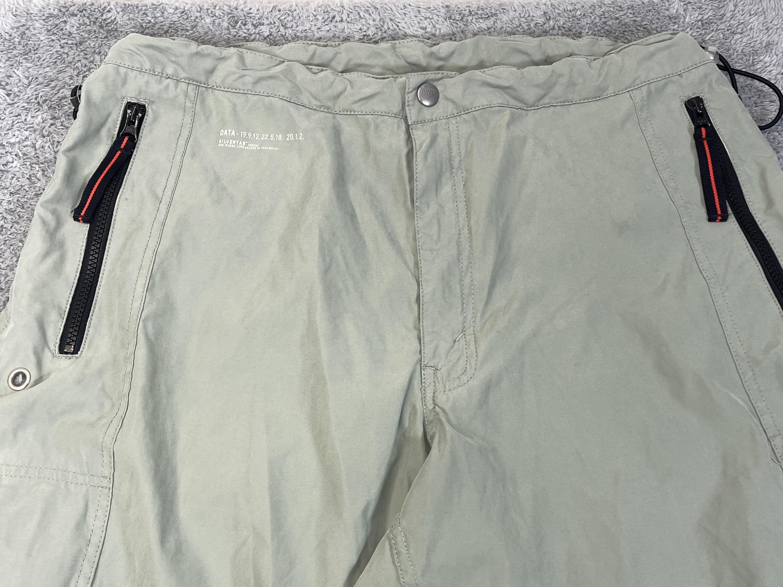 Levis Silvertab Pants Men Large 34 Baggy Tech Cargo Cinch Hem Parachute Military