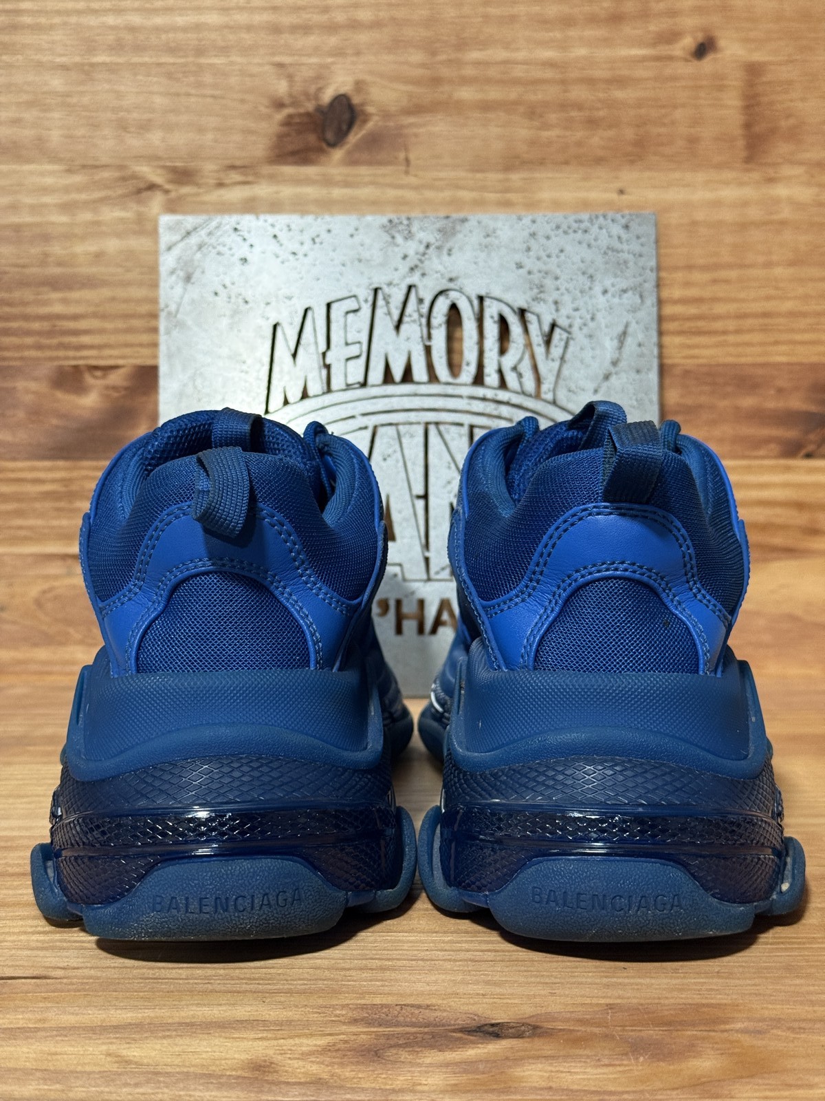 Size 8M/9.5W – Balenciaga Triple S Clear Sole Teal Blue 541624W2GA14810 Pre-Owne