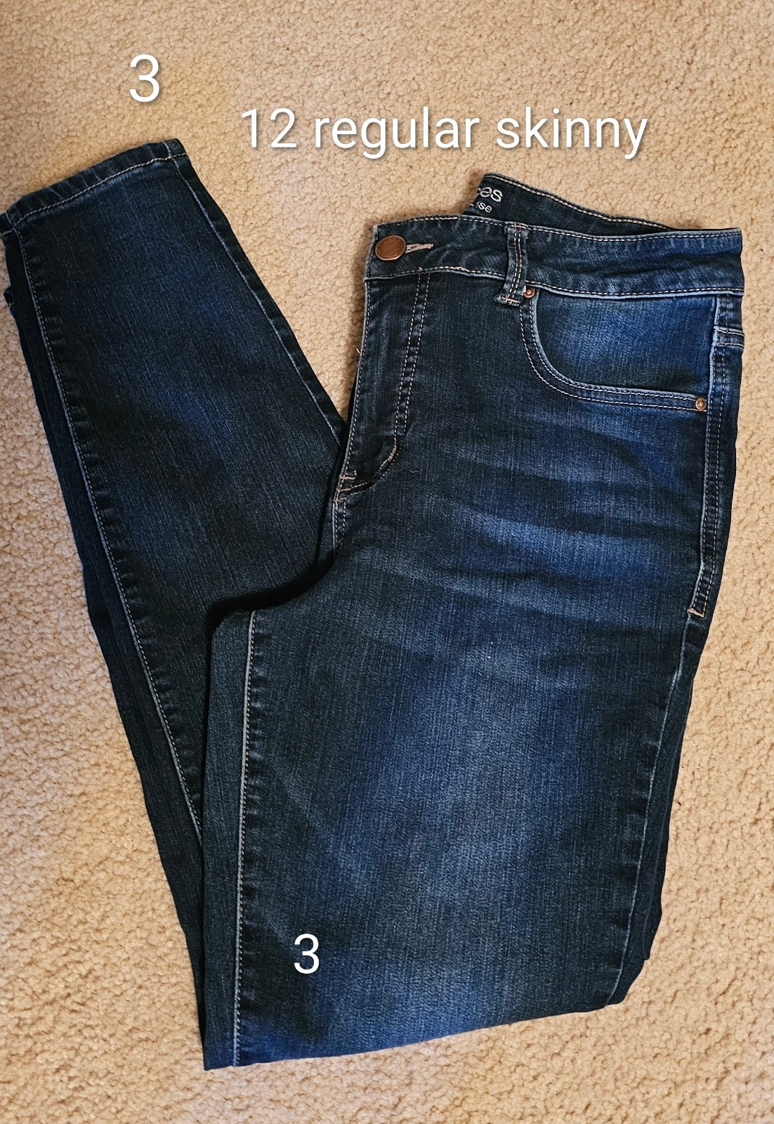 Maurices Everflex High Rise Skinny Jeans Dark Wash Women’s Size 12 Reg