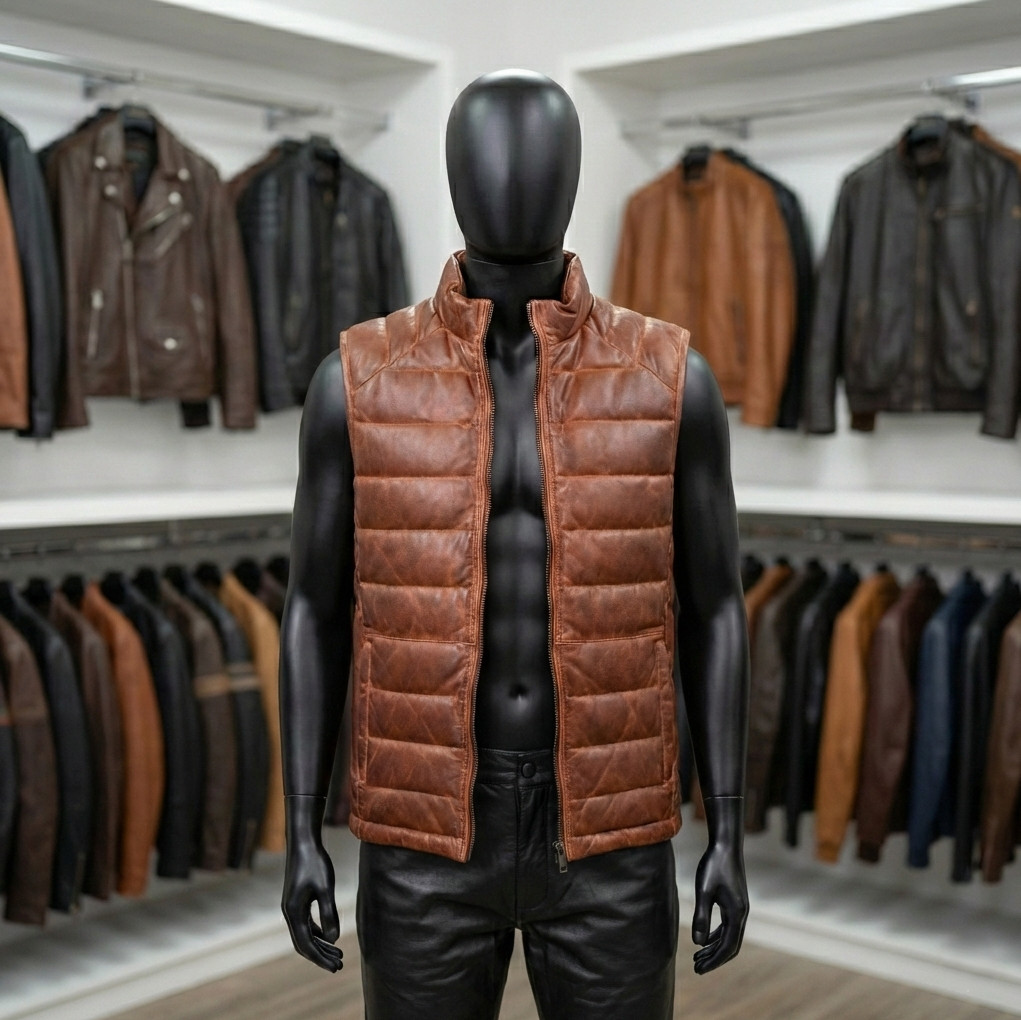 Brown Color Custom Made Padded Leather Ver for Men – All sizes Available