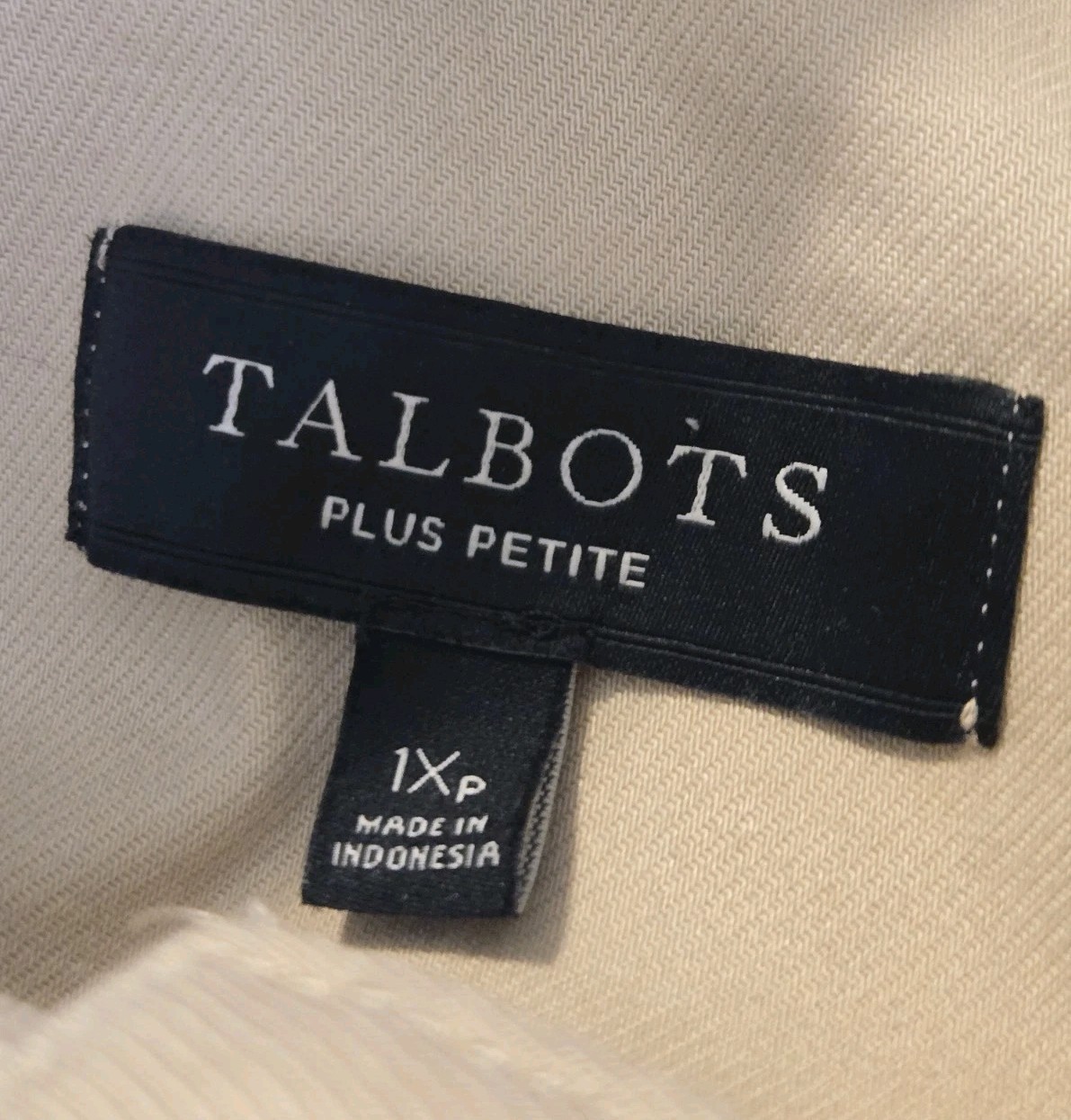 Talbots Utility Safari Tan Jacket 1XP Tie Drawstring Cargo Cotton Blend Womens
