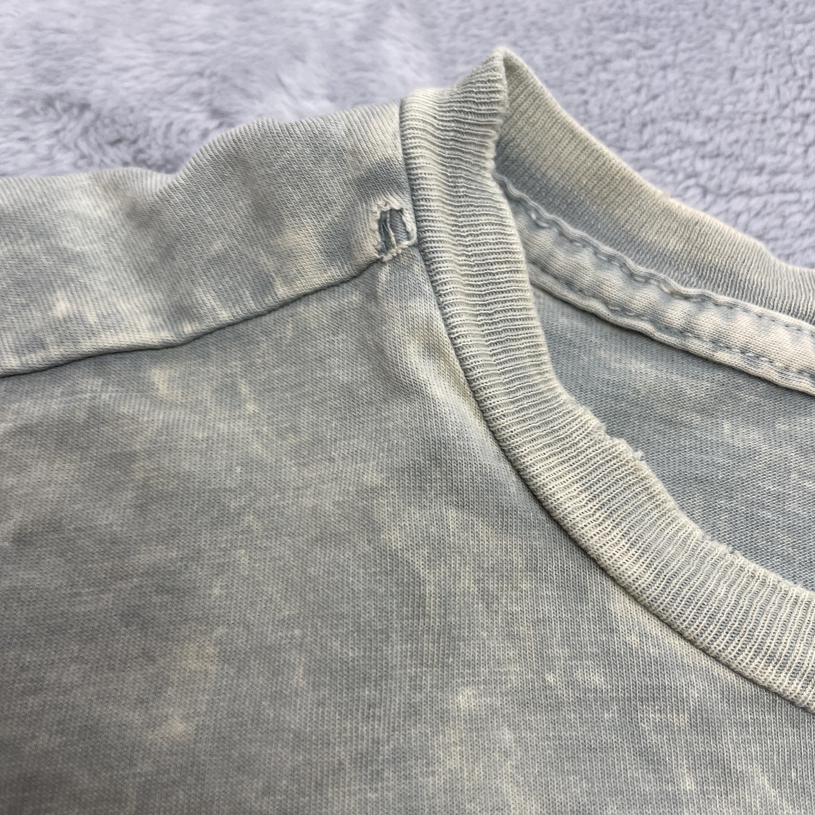 Jake Agave Mens Speedway BSA Tee Sz L Blue Vintage Wash Classic Cut Moto Grunge