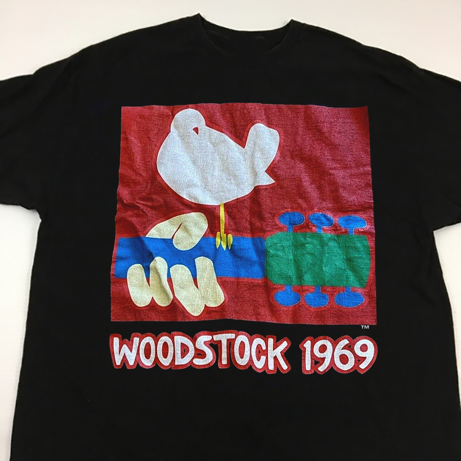 Woodstock 1969 Tour Band Short Sleeve Black S-234XL Shirt